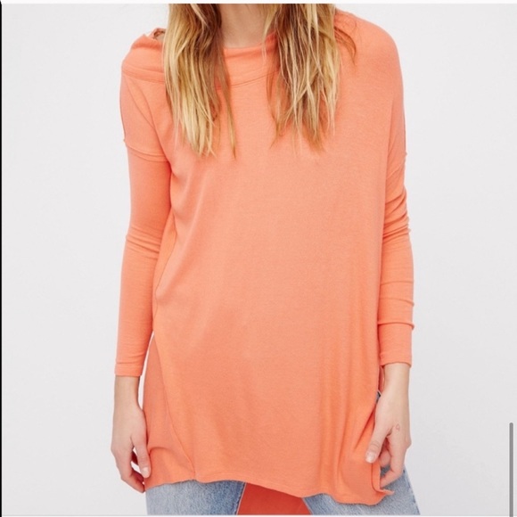 Free People Grapevine ribbed Tunic Top in Coral H - Picture 5 of 5
